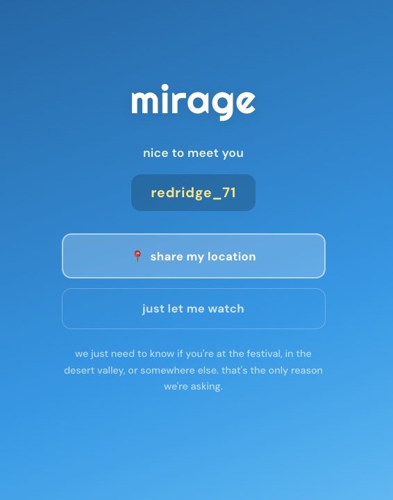 Location sharing onboarding screen